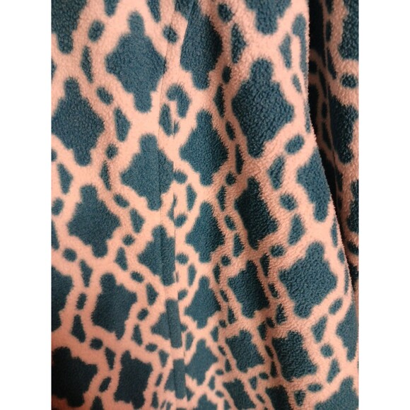 Lands End Womens 2x Fleeze Pullover 1/4 Zip Blue-White Outdoors Hike Camp Fish - Picture 15 of 16